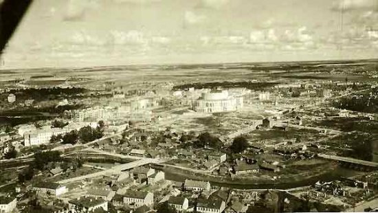 Большой театр. Вид со стороны верхнего города. Как выглядел Минск во время немецкой оккупации. Виды Минска 1941 года